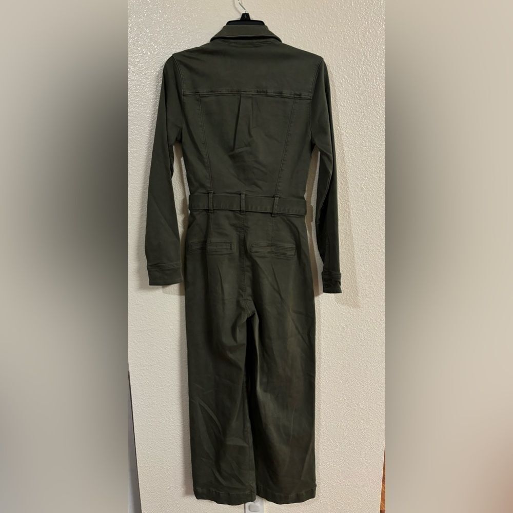 PAIGE Anessa Long Sleeve Jumpsuit in Vintage Brushed Olive NWT - Picture 5 of 8